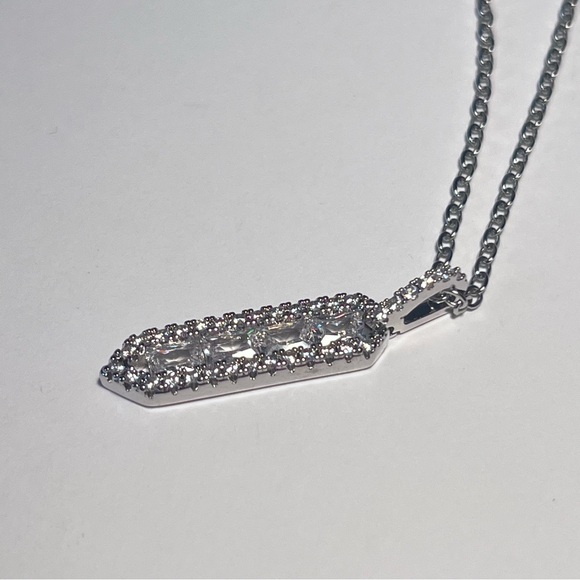 Diamond Bar Pendant Necklace - Picture 4 of 4